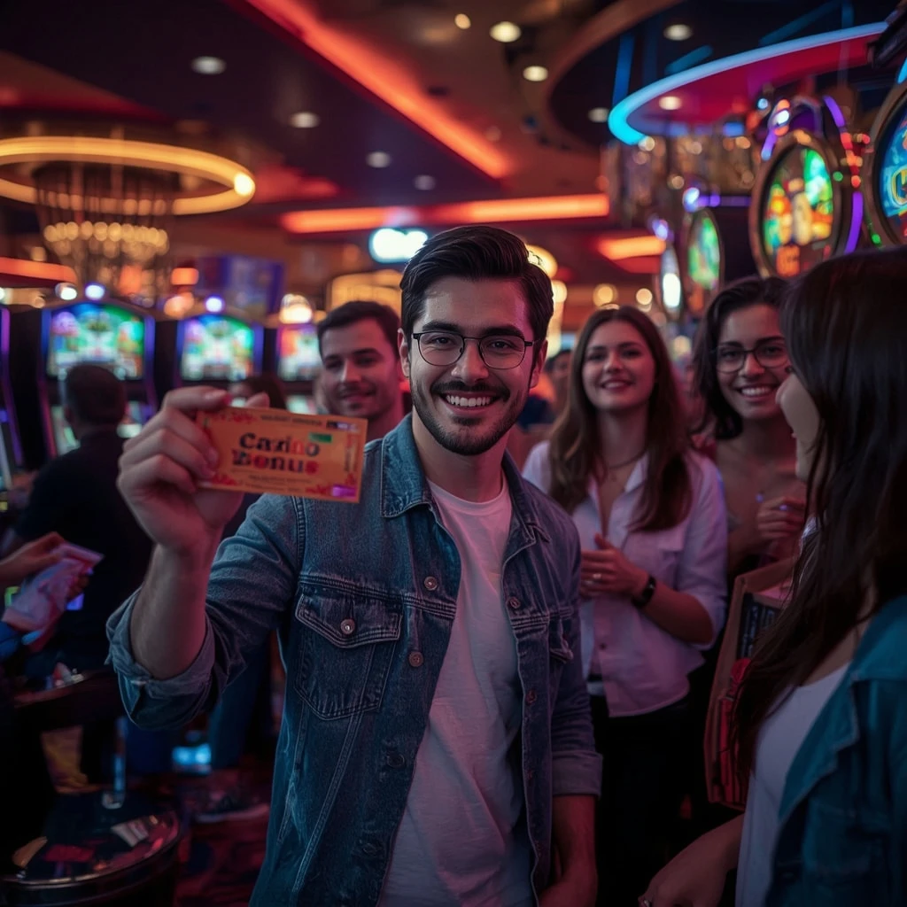 una persona con un bono de casino BOOMERANG CASINO